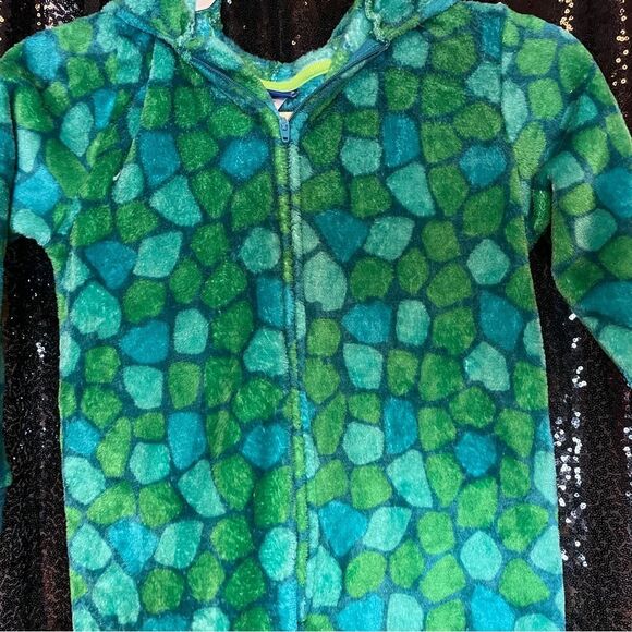 Kids XS Dinosaur Pajama Sleep Sack - Green and Blue - Picture 11 of 11